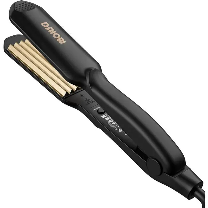 Fer a Gaufrer Les Cheveux Céramique Fer à Boucler Hair Crimper LisseurTempérature RéglableArrêt Automatique