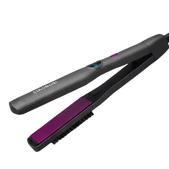 Fer à Lisser 60W en Céramique avec Peigne Intégré et Chauffage Rapide Noir