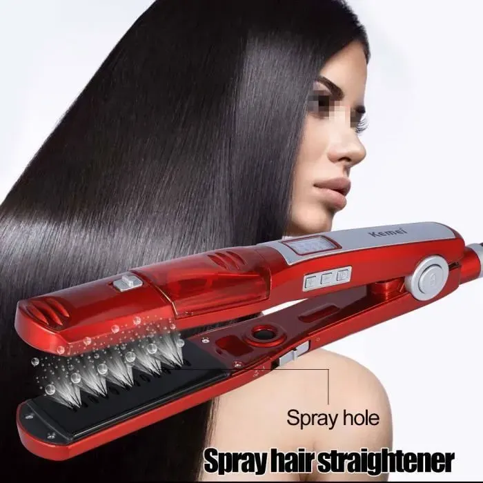 Fer à lisser électrique Lisseur vapeur SteamLiss affichage de la température cheveux outil de coiffure - BIG-keeper