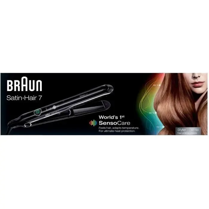 Fer à lisser en céramique Braun Satin Hair 7 ST780 SensoCare avec capteurs et plaques flottantes