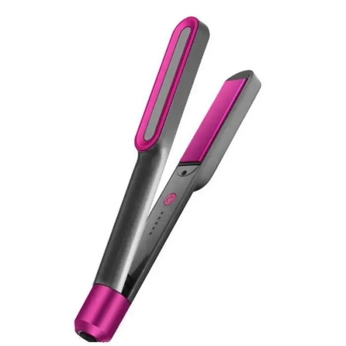 Fer à Lisser Gris Professionnel 2 En 1 Plaque Rotative 3D PTC Heat Bigoudis Outils De Coiffure Pour Cheveux