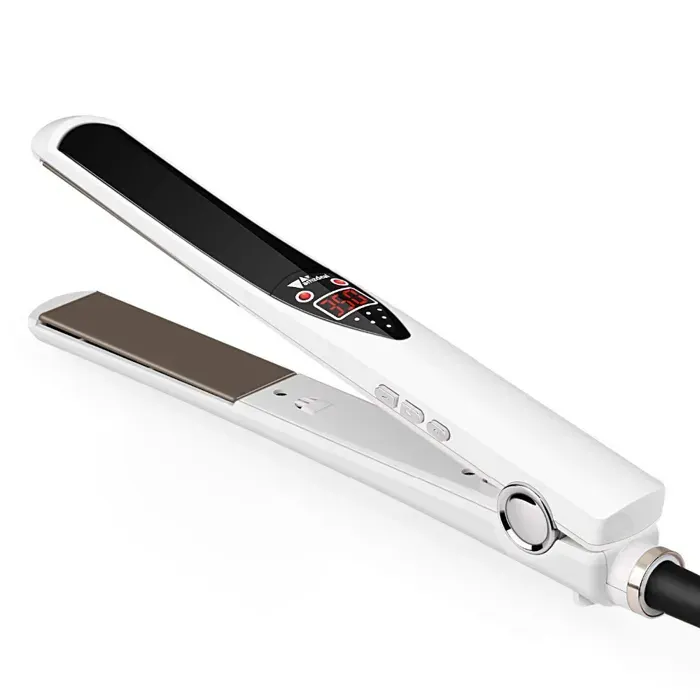 Fer à lisser professionnel Hairtitaneplat240℃470℉haute températuresalon de coiffureoutils de coiffuretouristes-EU-Blanc