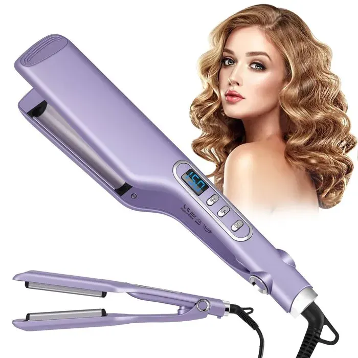 Fer à Onduler Boucleur Wavy à Cheveux pour Vagues deau et Mermaid Wavers - 14 Températures Réglables avec écran LED