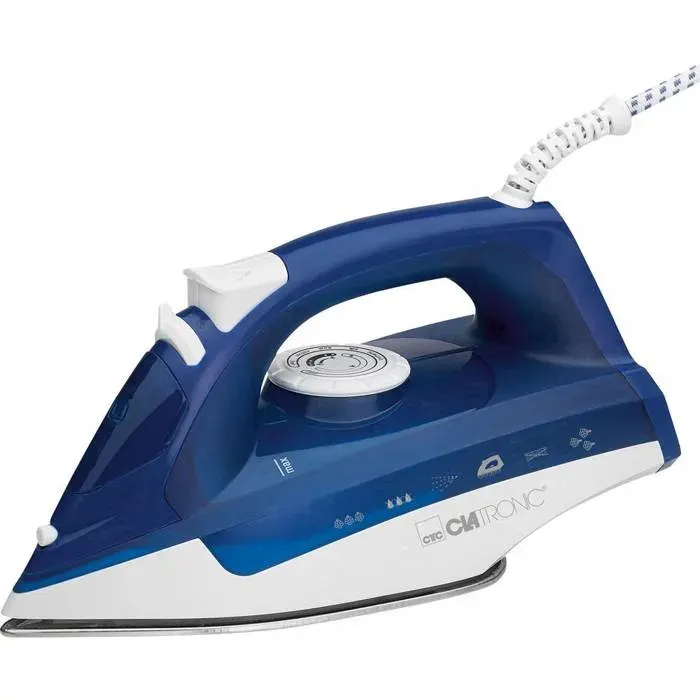 Fer à repasser à vapeur Clatronic DB 3704 blanc bleu 2200 W