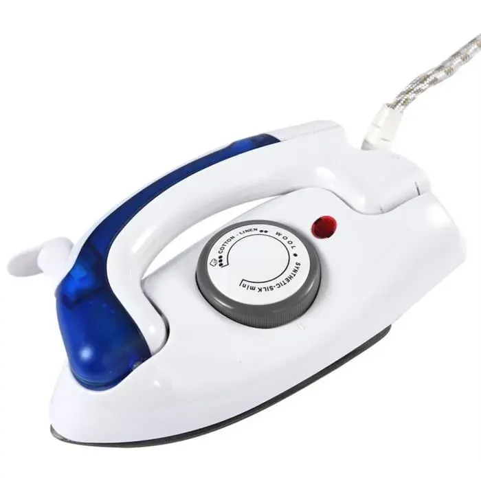 Fer à repasser à vapeur portatif - HILILAND - Contrôle de température - Pliable - Prise UE 220V - Blanc