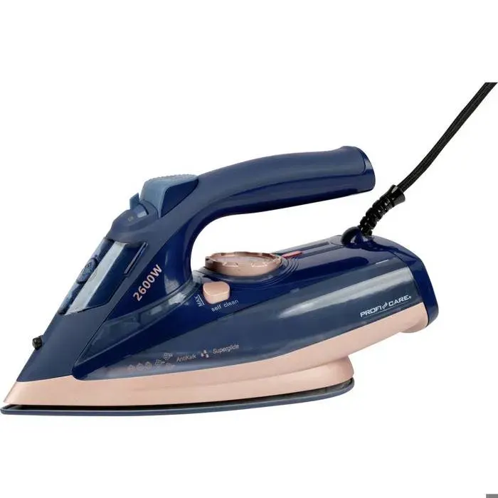 Fer à repasser à vapeur Profi-Care PC-DB 3126 bleu or rose 2600 W