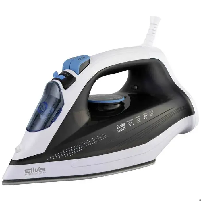 Fer à repasser à vapeur Silva Homeline DB 2201 gris foncé blanc bleu 2200 W