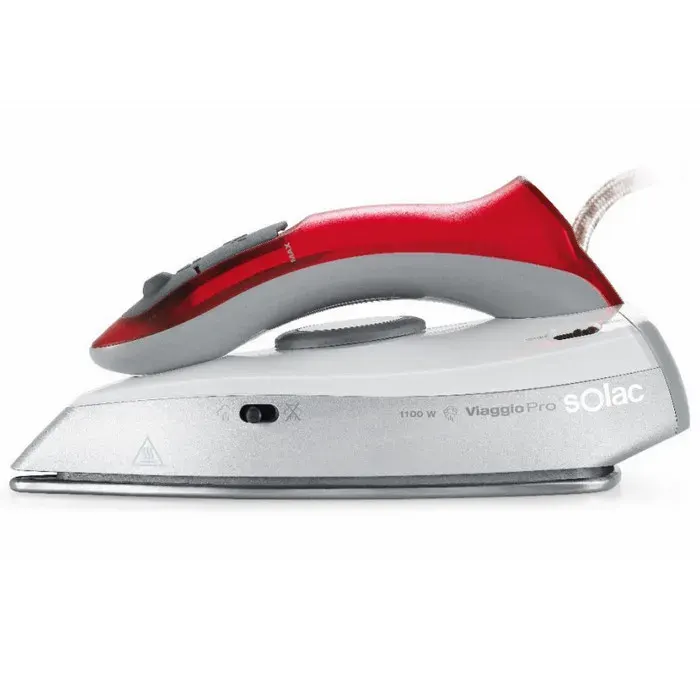 Fer à repasser de voyage - SOLAC - Viaggio Pro - 1100W - Jet vapeur 45g/min - Semelle céramique
