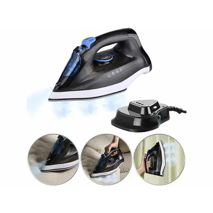 Fer à repasser sans fil - SICHLER HAUSHALTSGERATE - 2200 W - Semelle en céramique - Vapeur verticale