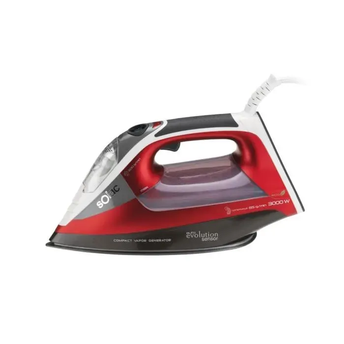 Fer à repasser - SOLAC - CVG9611 - 3000 W - Non-stick soleplate - 200 g/min