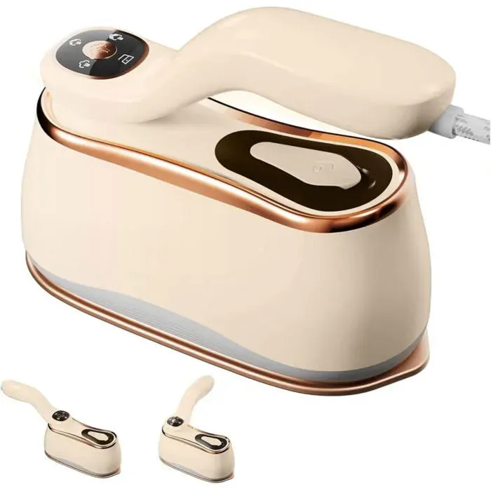 Fer à repasser vapeur 1000W semelle céramique émaillée 175x80 mm écran LCD réservoir 220 ml pour maison et voyage