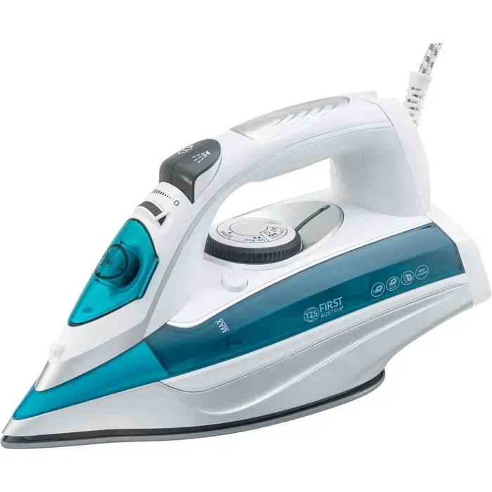 Fer à Repasser Vapeur 1200W - 450ml - 93 Sorties de Vapeur - Débit 27g/min & Effet Pressing 1g - Semelle Céramique - Anti-Calcaire