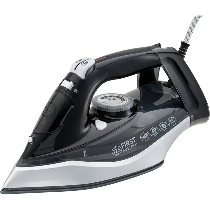 Fer à Repasser Vapeur 2720W - 300ml - 32 Sorties de Vapeur - Débit 30g/min & Effet Pressing 1g - Semelle en Céramique [A1]
