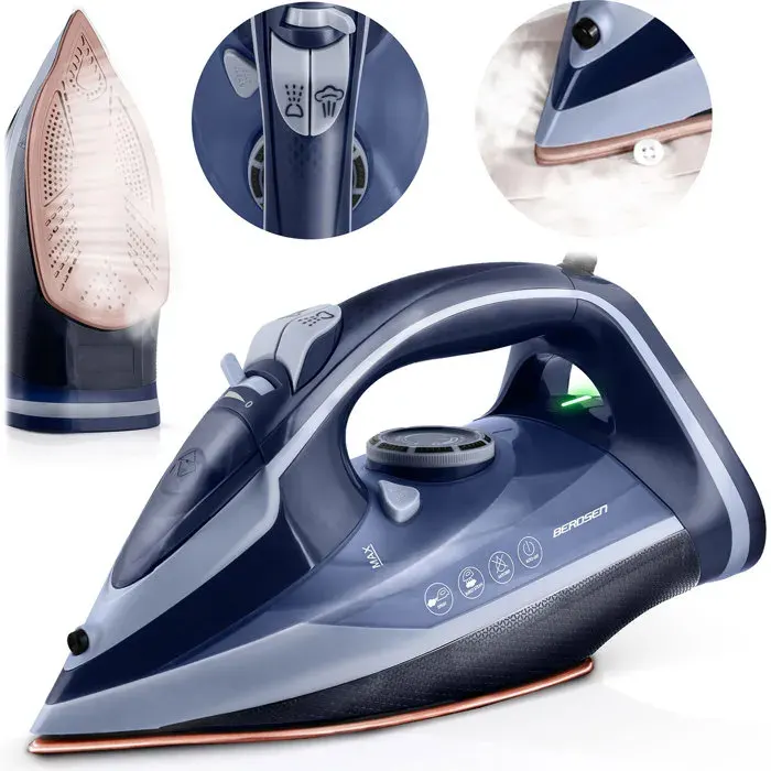 Fer à repasser vapeur - BERDSEN - BD-330 - 3000 W - Semelle céramique - Réservoir 350 ml