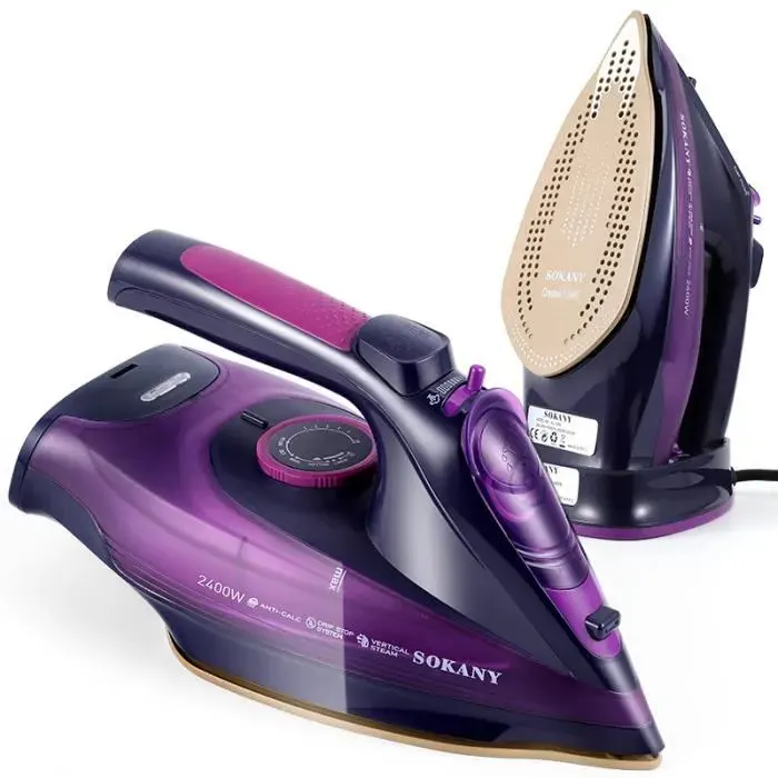 Fer à Repasser Vapeur - JOULLI - 2400W - 5 Vitesses Réglables - Réservoir 360ml - Semelle Céramique