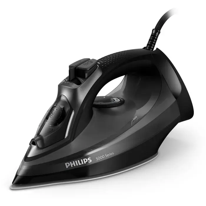 Fer à repasser vapeur - PHILIPS - DST5040/80 - A vapeur avec système Calc Clean - 45gr/min vapeur continue - 2600W - Noir