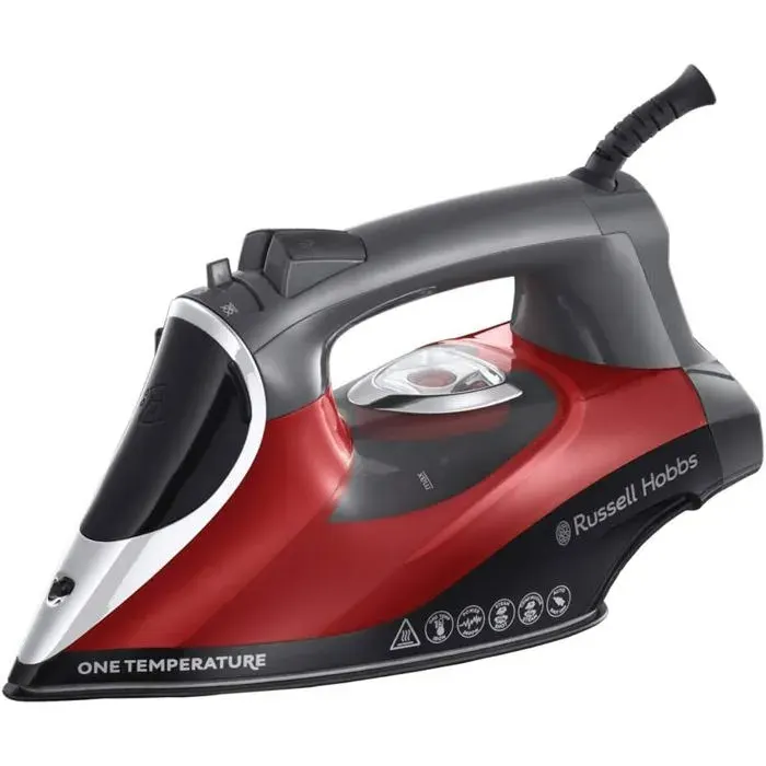 Fer à repasser vapeur [Pour tous les tissus] One Temperature (2600 W 50g/min + 210 g/min Effet Pressing Tempéarture unique