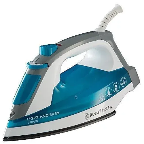 Fer à Repasser Vapeur Puissant 2400W Light and Easy Anti Adhésif Défroissage Vertical - RUSSELL HOBBS - 23590-56