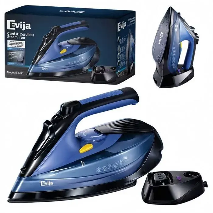 Fer à repasser vapeur sans fil 2400W - 360ml - Chauffage rapide 30s 3 modes vapeur semelle céramique antiadhésive