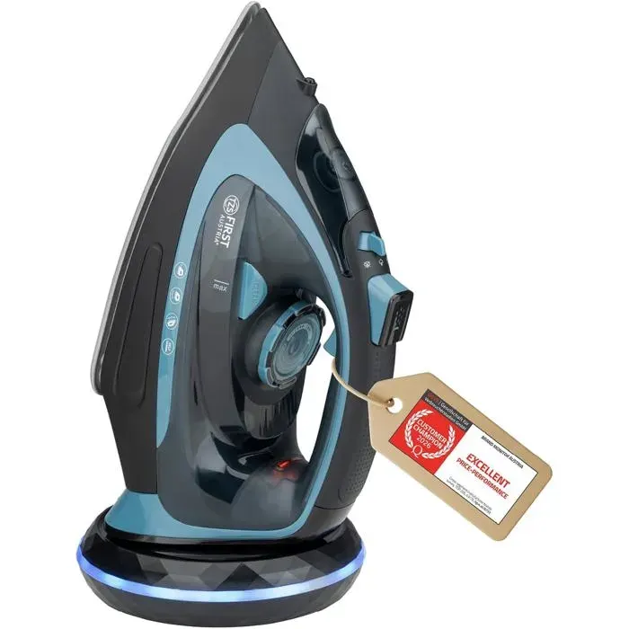 Fer à repasser vapeur sans fil - Station de chauffe - 2400 W - Réservoir 450 ml - Système anti-goutte
