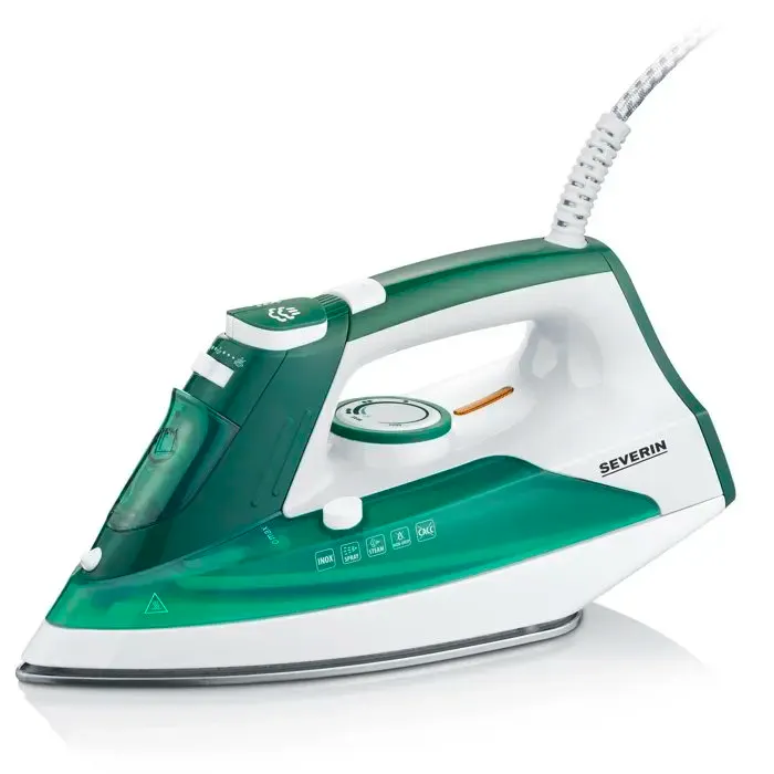 Fer à repasser vapeur - SEVERIN - BA3261 - Semelle acier - Fonction antigoutte - 85 g/mn vapeur continue - 2400 W - Vert