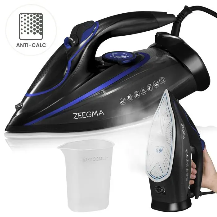 Fer à repasser - ZEEGMA - Eisig Base - 3100 W - Semelle en Céramique - Anti-goutte