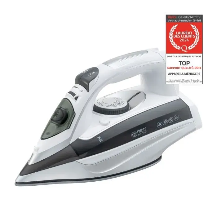 Fer à vapeur - 3100W semelle céramique autonettoyant vapeur verticale anti-calcaire - repassage à sec - réservoir deau 045l