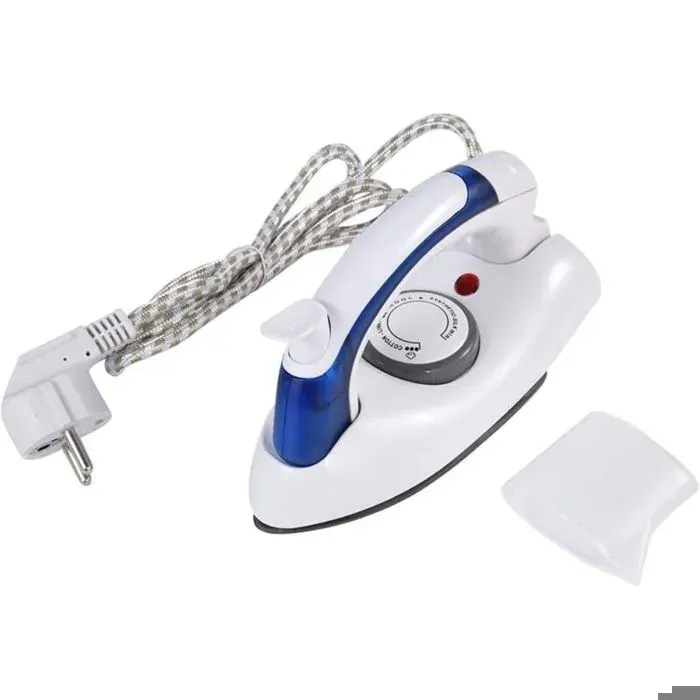 Fer à vapeur de voyage 700W compact pliable avec semelle antiadhésive - Gris