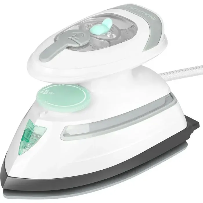 Fer à vapeur de voyage - ESTAMPILLE - Tension commutable 220V/110V - Fonction anti-goutte - 3 réglages de température — coloris Blanche