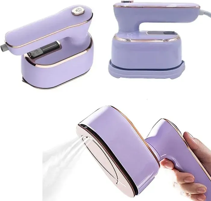 Fer à vapeur de voyage pour vêtements support de vapeur portable de taille 1000 W sec pour chemise habillée voyage (violet)