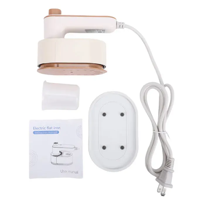 Fer à vapeur pliable – Nosheir – 30s chauffe rapide vapeur puissante poignée 180° – voyage/maison – 115×105 cm – blanc — coloris Blanche