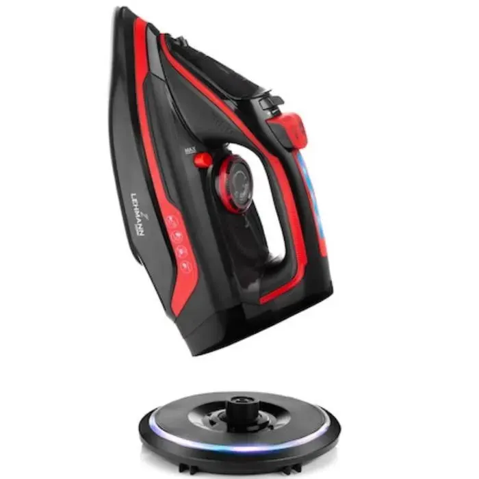 Fer à vapeur sans fil - LEHMANN - Pargo - Semelle céramique - 3000 W - Réservoir 320 ml