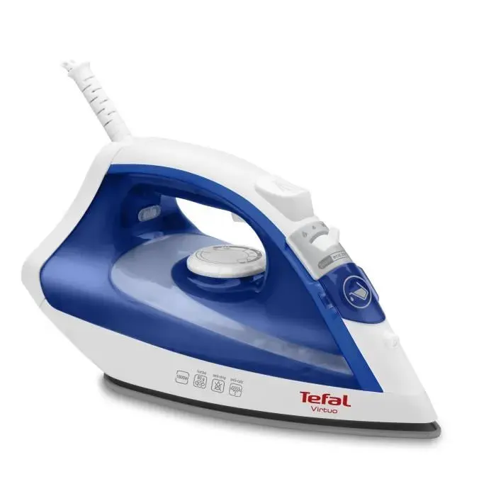 Fer à vapeur - TEFAL - Virtuo FV1711 - Semelle Durilium - 80 g-min - 19 m - violet blanc