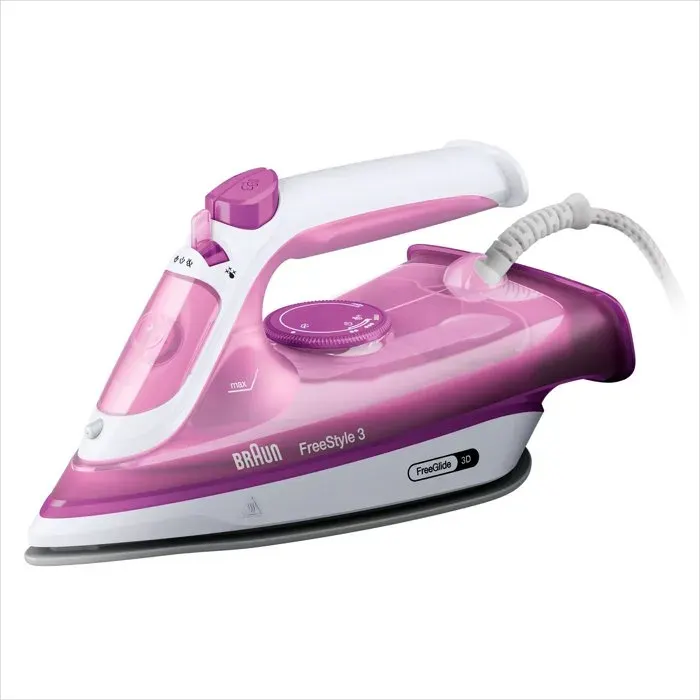 Fer vapeur - BRAUN - FI3124PU Freestyle 3 - Puissance 2400 W - Semelle SuperCéramic - Réservoir d’eau 270 ml - Auto-nettoyant