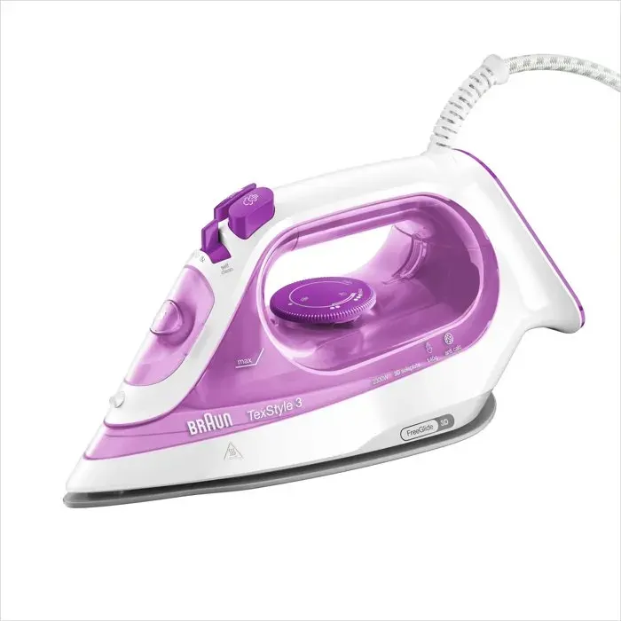 Fer vapeur BRAUN TexStyle 3 – SI3030PU – Semelle SuperCeramic – Débit vapeur 45g/min