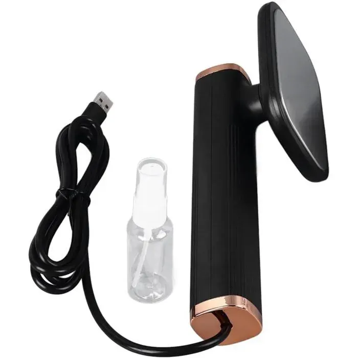 Fer vapeur rotatif 20ml USB – mini repasseur portable noir voyage dortoir Label