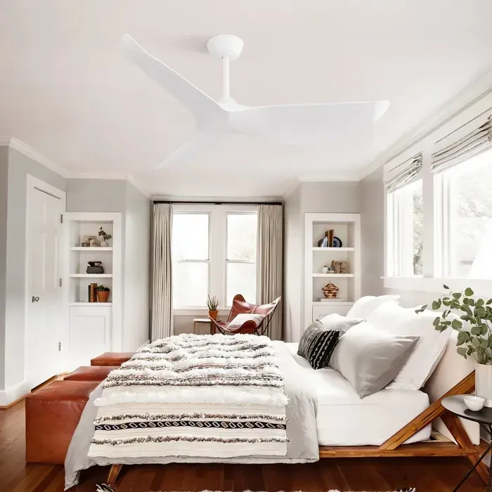 Feuille épaissie Ventilateur de plafond sans lampe de 38 pouces ventilateur de plafond intérieur et extérieur moderne avec téléco