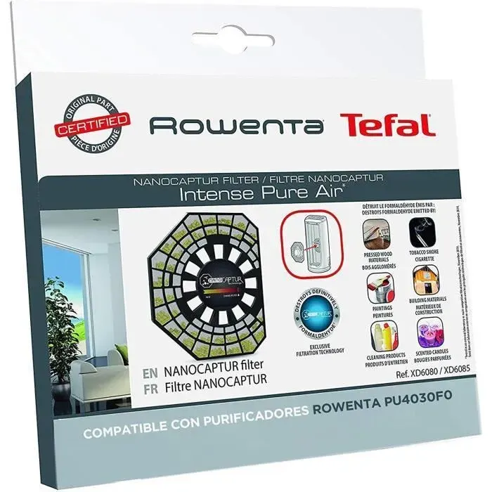 Filtre nanocaptur+ - Rowenta - XD6082F0 - Pour purificateur Intense