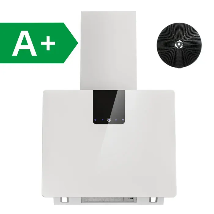 FIREGAS Hotte aspirante 60cmMoteur BrushlessÉconomie dénergie9 Vitesses550 m³/hBlancClasse énergétique A+