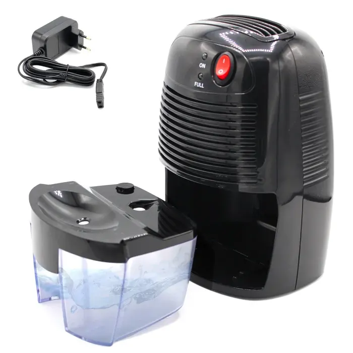 FISHTEC Déshumidificateur électrique - Compact et silencieux - 250 ml/jour - Réservoir 500 ml - Jusquà 20 m2