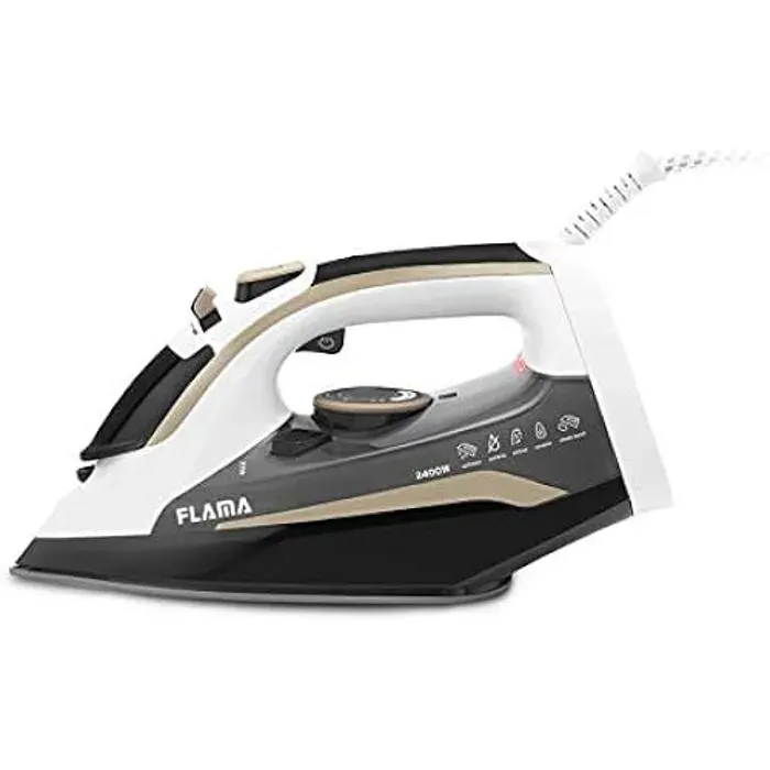 Flama Fer à vapeur 5342FL base en céramique Ultra Glide 2400 W nettoyage automatique système anticalcaire réservoir de 370 ml