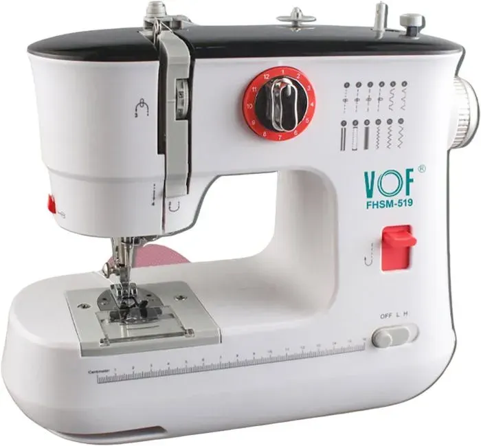Flsm-519 Machine à Coudre éLectrique Pour DéButants Et Enfants 12 Programmes De Points LumièRe Et Commande De Pied éLectrique