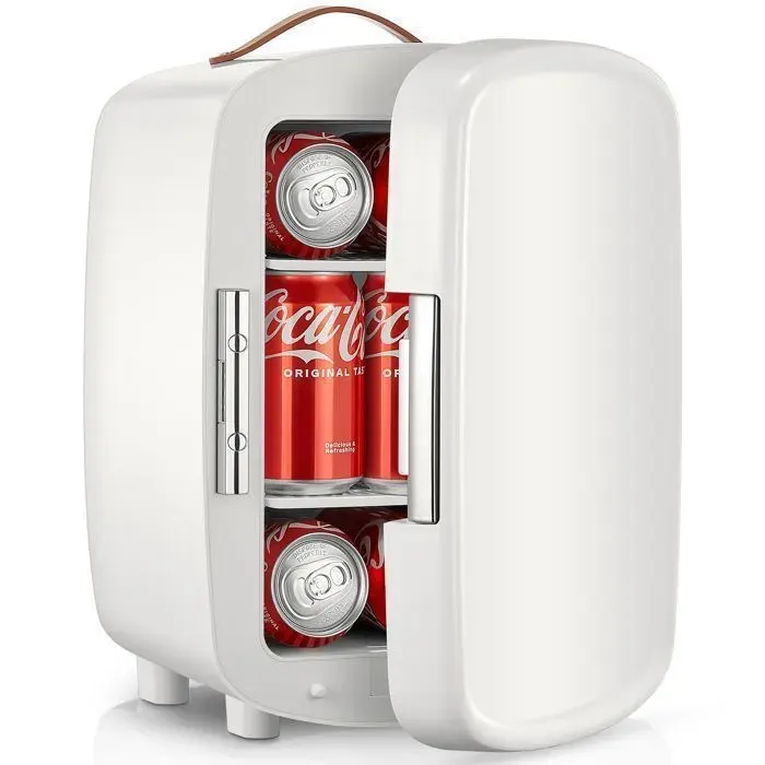 FOHERE Mini-réfrigérateur 10 L Pour Voiture Mode Silencieux Idéal Pour les Cosmétiques et les boissons Bureau et Chambre.