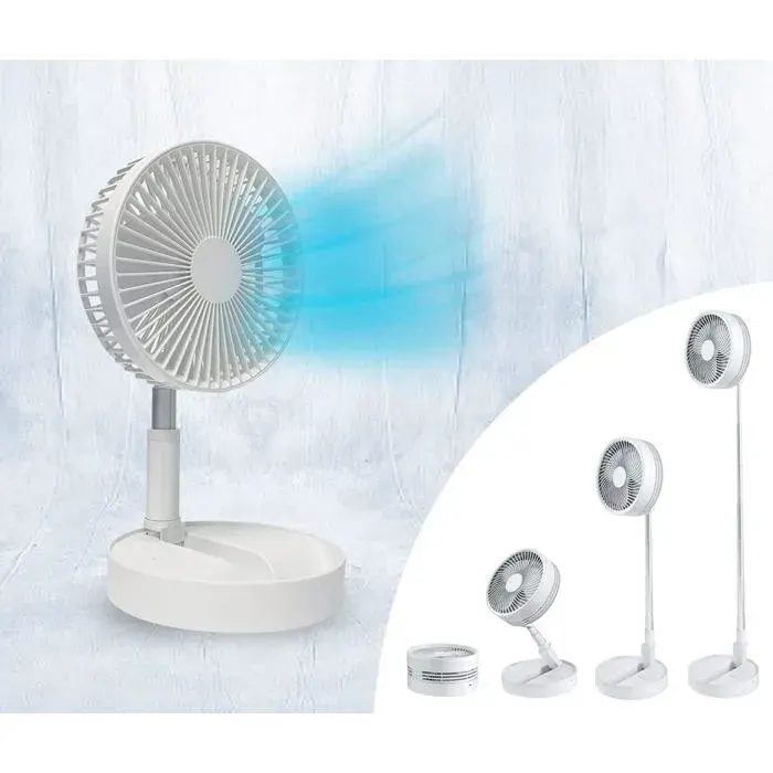 Fold & Cold – Mini ventilateur extensible avec batterie – Ventilateur USB puissant avec 10 h dautonomie