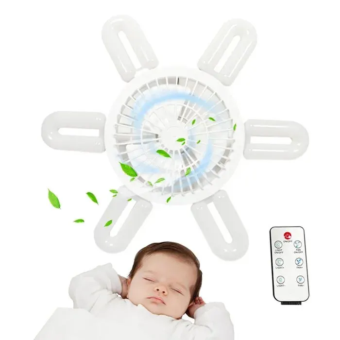 Fonctionnalité 2 En 1 Ventilateur À Douille LED Lumière De Ventilateur Réglable Ampoule Silencieuse Réglable À 360 Degrés