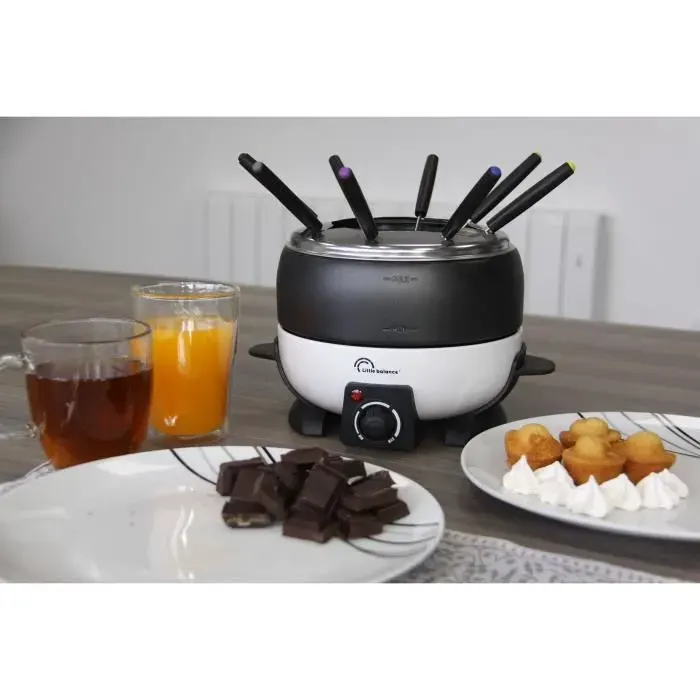 Fondue LITTLE BALANCE - Happy Fondue - Capacité 2L - Jusquà 8 personnes - Thermostat réglable - 800 W