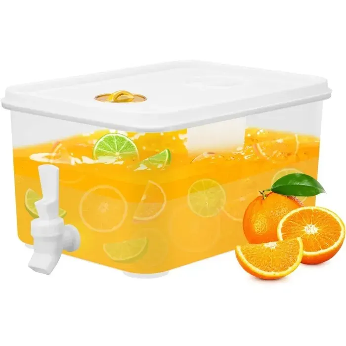 Fontaine à Boisson 5L avec Robinet Filtre - Distributeur Eau Jus Réfrigérateur - Pichet Fraîcheur