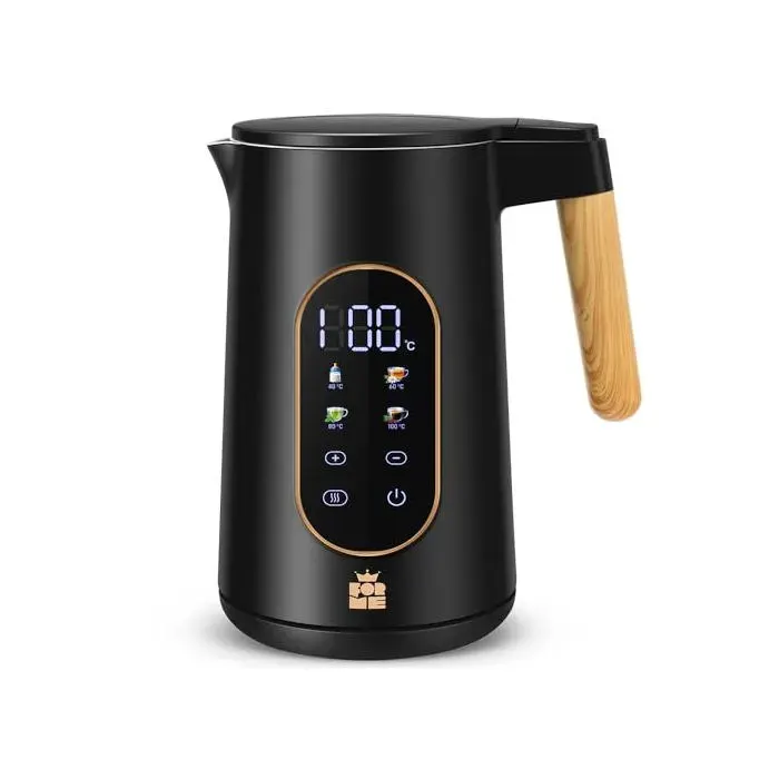 ForMe Bouilloire Electrique Inox 17L Contrôle de Température Réglable 40-100C I LED Affichage de la Température I Fonction