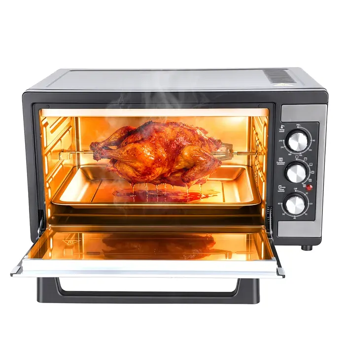 Four 9 en 146L à convection 1500Wrôtissage croustillant déshydratationrôtisserie6 accessoirescorps inox noir55x35x32cm