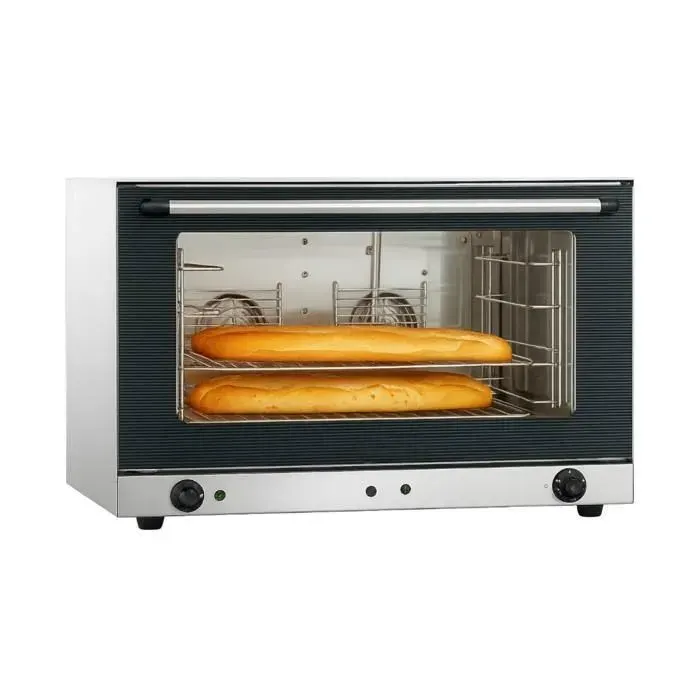 Four à convection pâtissier à injection deau - 4 niveaux 600x400 mm - double ventilation - 6400W - porte double vitrage